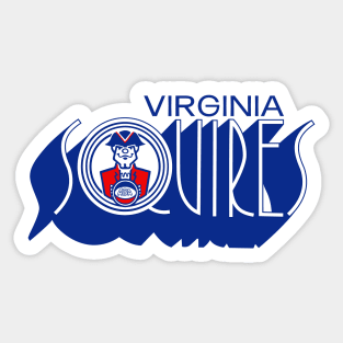 Defunct Virginia Squires ABA Basketball 1972 Sticker